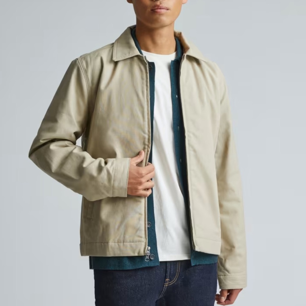 EVERLANE MENS FILLED CANVAS JACKET, GENTLY WORN || SIZE S